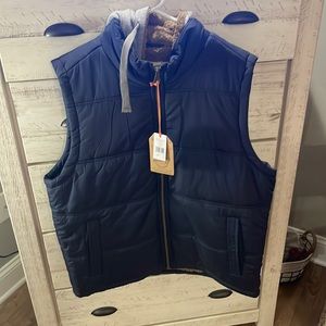 Lined Navy Vest